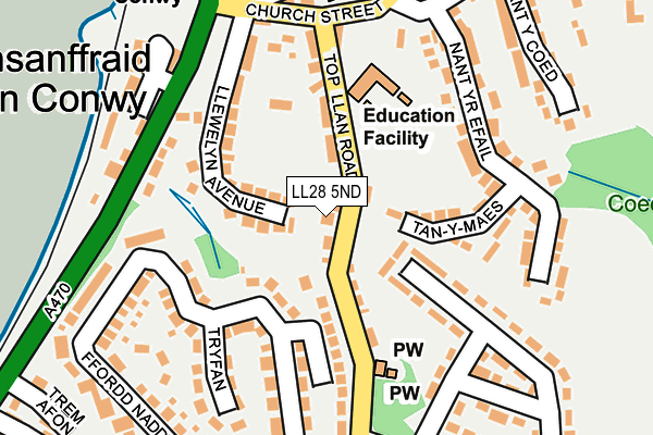 LL28 5ND map - OS OpenMap – Local (Ordnance Survey)