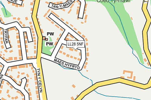 LL28 5NF map - OS OpenMap – Local (Ordnance Survey)