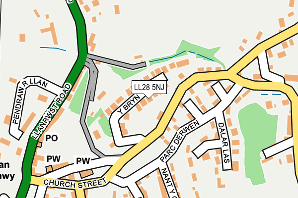 LL28 5NJ map - OS OpenMap – Local (Ordnance Survey)