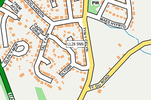 LL28 5NN map - OS OpenMap – Local (Ordnance Survey)