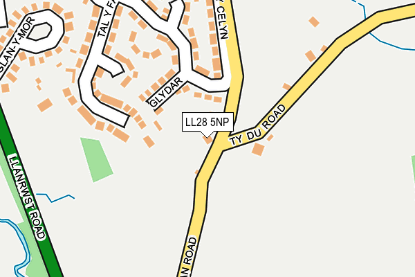 LL28 5NP map - OS OpenMap – Local (Ordnance Survey)