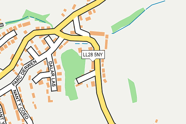 LL28 5NY map - OS OpenMap – Local (Ordnance Survey)