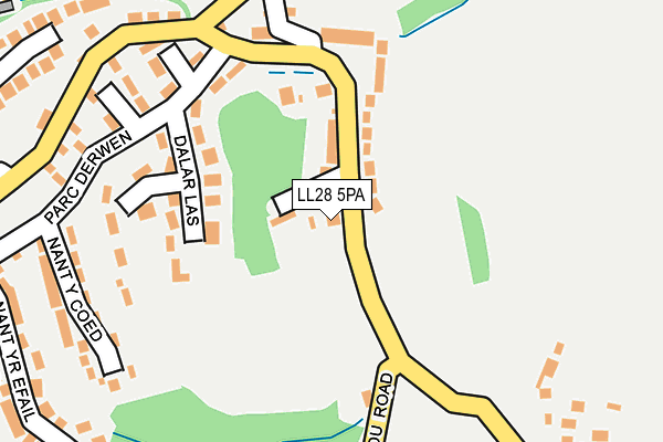 LL28 5PA map - OS OpenMap – Local (Ordnance Survey)
