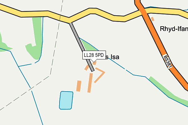 LL28 5PD map - OS OpenMap – Local (Ordnance Survey)