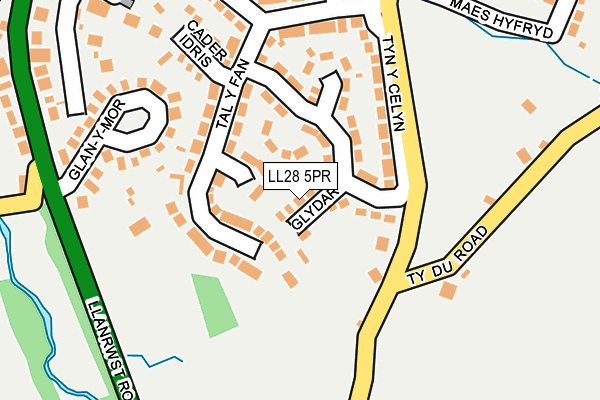 LL28 5PR map - OS OpenMap – Local (Ordnance Survey)