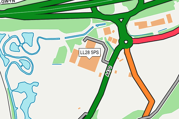 LL28 5PS map - OS OpenMap – Local (Ordnance Survey)