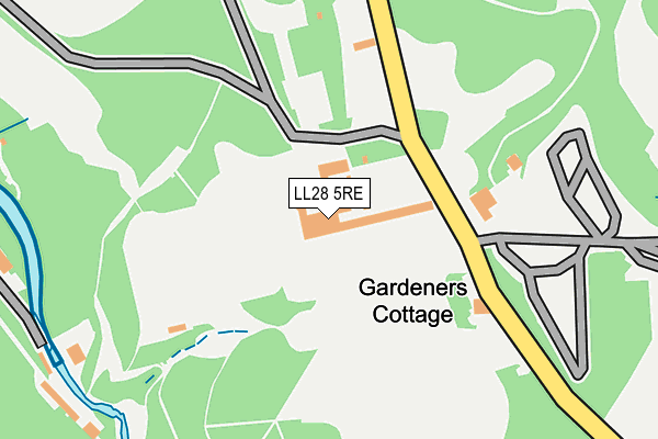 LL28 5RE map - OS OpenMap – Local (Ordnance Survey)