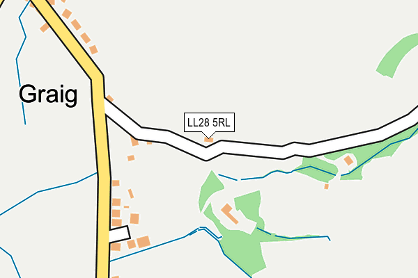 LL28 5RL map - OS OpenMap – Local (Ordnance Survey)