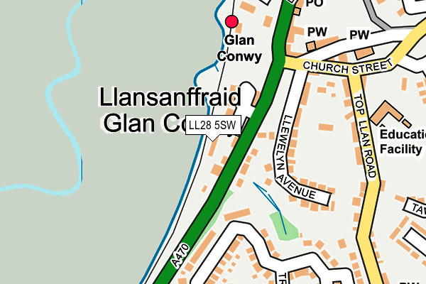 LL28 5SW map - OS OpenMap – Local (Ordnance Survey)