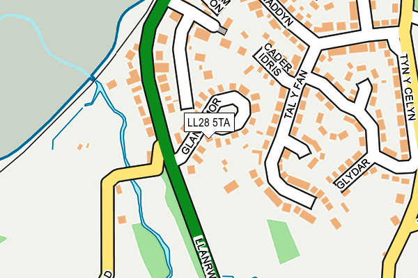 LL28 5TA map - OS OpenMap – Local (Ordnance Survey)