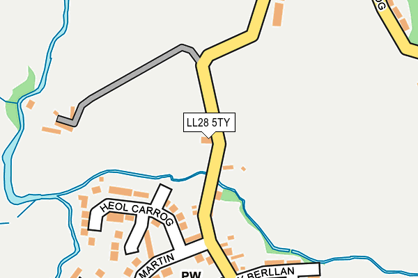 LL28 5TY map - OS OpenMap – Local (Ordnance Survey)