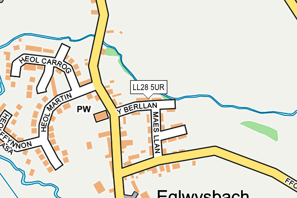 LL28 5UR map - OS OpenMap – Local (Ordnance Survey)