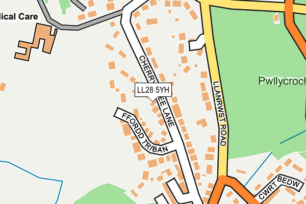 LL28 5YH map - OS OpenMap – Local (Ordnance Survey)