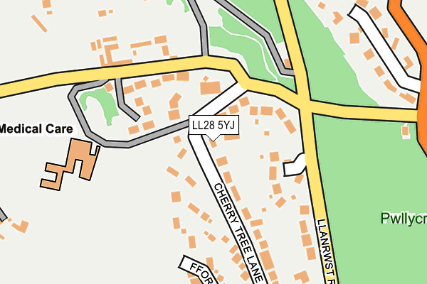 LL28 5YJ map - OS OpenMap – Local (Ordnance Survey)