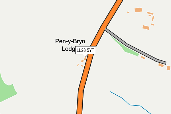 LL28 5YT map - OS OpenMap – Local (Ordnance Survey)