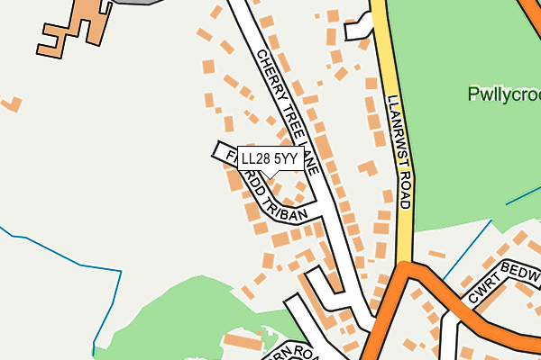 LL28 5YY map - OS OpenMap – Local (Ordnance Survey)