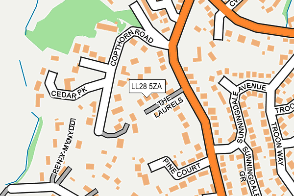 LL28 5ZA map - OS OpenMap – Local (Ordnance Survey)