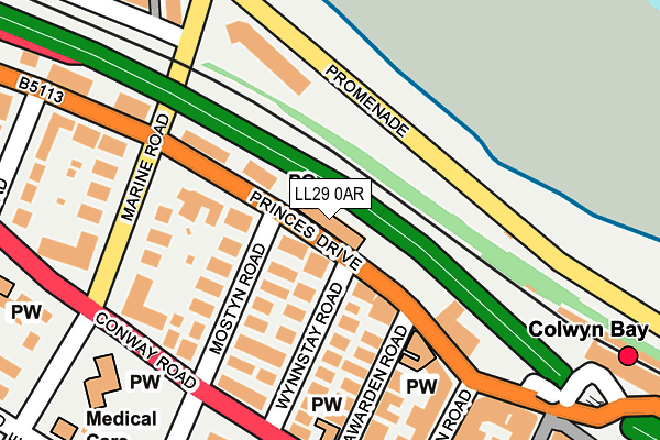 LL29 0AR map - OS OpenMap – Local (Ordnance Survey)