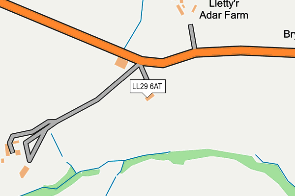 LL29 6AT map - OS OpenMap – Local (Ordnance Survey)