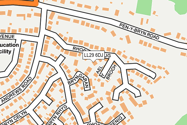 LL29 6DJ map - OS OpenMap – Local (Ordnance Survey)