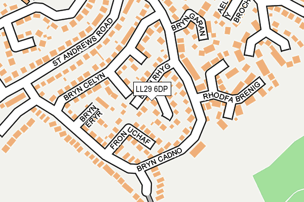 LL29 6DP map - OS OpenMap – Local (Ordnance Survey)