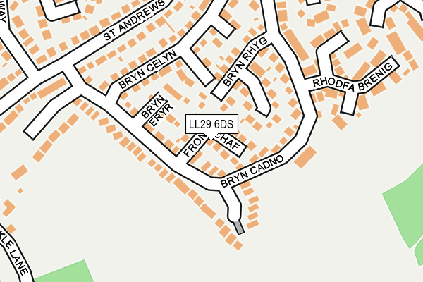 LL29 6DS map - OS OpenMap – Local (Ordnance Survey)