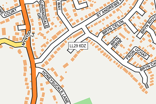LL29 6DZ map - OS OpenMap – Local (Ordnance Survey)