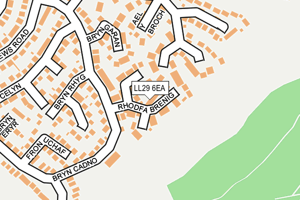 LL29 6EA map - OS OpenMap – Local (Ordnance Survey)