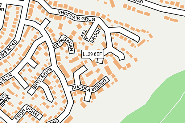 LL29 6EF map - OS OpenMap – Local (Ordnance Survey)