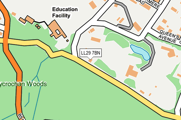 LL29 7BN map - OS OpenMap – Local (Ordnance Survey)