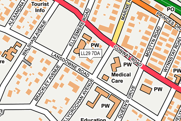 LL29 7DA map - OS OpenMap – Local (Ordnance Survey)