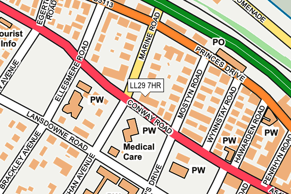 LL29 7HR map - OS OpenMap – Local (Ordnance Survey)