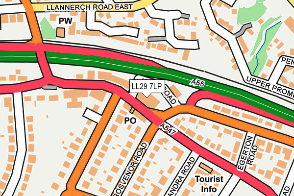 LL29 7LP map - OS OpenMap – Local (Ordnance Survey)