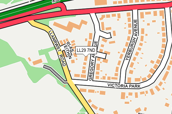 LL29 7ND map - OS OpenMap – Local (Ordnance Survey)