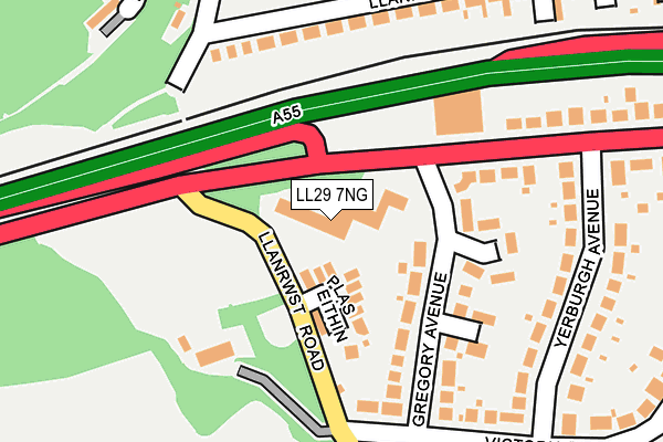 LL29 7NG map - OS OpenMap – Local (Ordnance Survey)