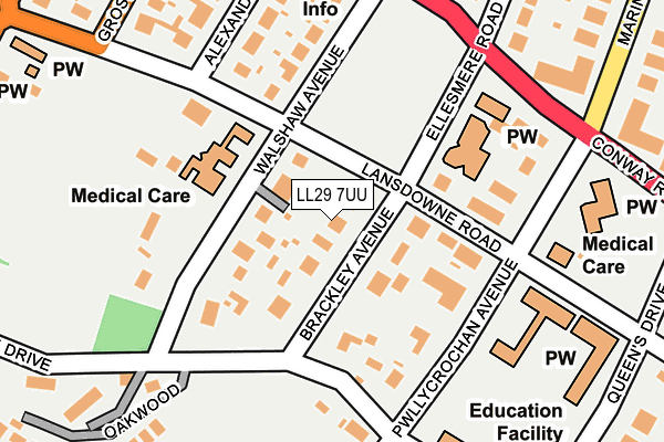 LL29 7UU map - OS OpenMap – Local (Ordnance Survey)