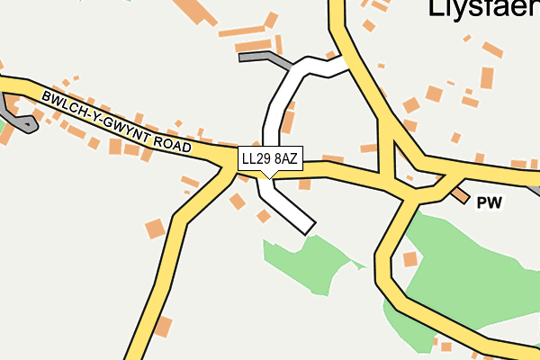 LL29 8AZ map - OS OpenMap – Local (Ordnance Survey)