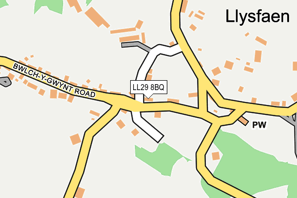 LL29 8BQ map - OS OpenMap – Local (Ordnance Survey)