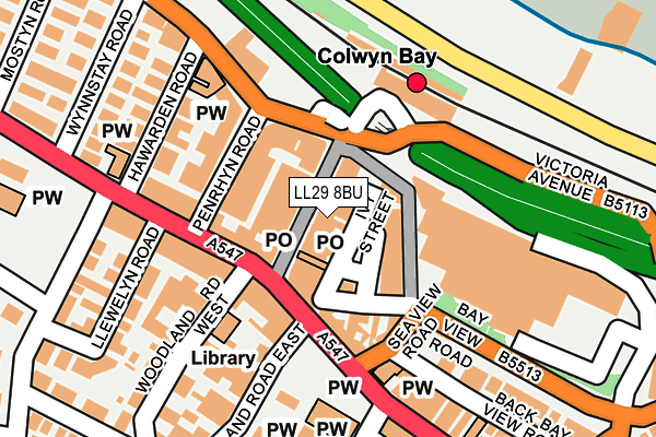 LL29 8BU map - OS OpenMap – Local (Ordnance Survey)