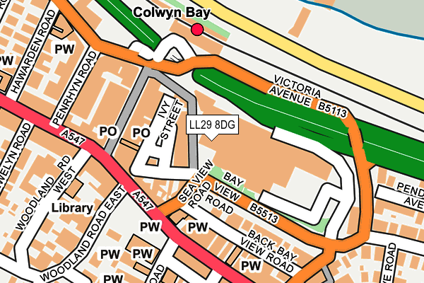 LL29 8DG map - OS OpenMap – Local (Ordnance Survey)