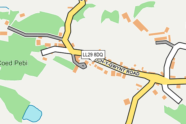 LL29 8DQ map - OS OpenMap – Local (Ordnance Survey)