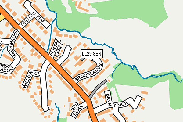 LL29 8EN map - OS OpenMap – Local (Ordnance Survey)