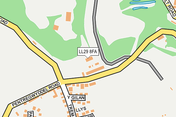 LL29 8FA map - OS OpenMap – Local (Ordnance Survey)