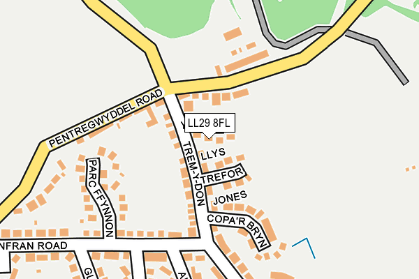 LL29 8FL map - OS OpenMap – Local (Ordnance Survey)