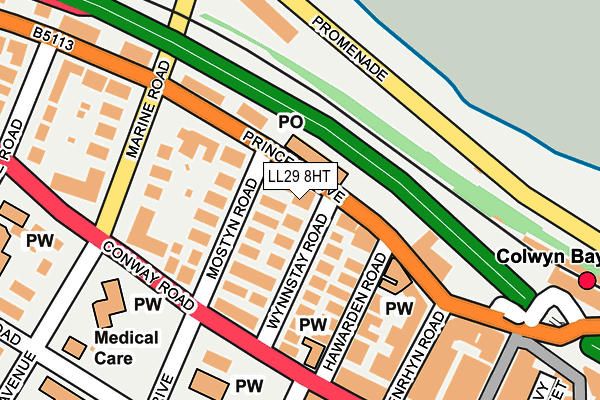 LL29 8HT map - OS OpenMap – Local (Ordnance Survey)