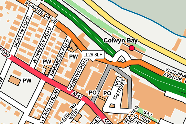 LL29 8LH map - OS OpenMap – Local (Ordnance Survey)