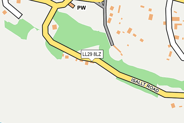 LL29 8LZ map - OS OpenMap – Local (Ordnance Survey)