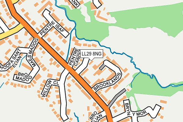 LL29 8NG map - OS OpenMap – Local (Ordnance Survey)