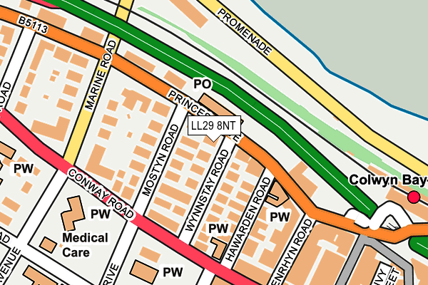 LL29 8NT map - OS OpenMap – Local (Ordnance Survey)