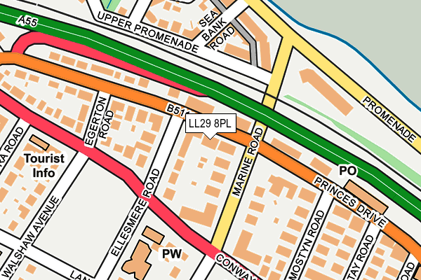 LL29 8PL map - OS OpenMap – Local (Ordnance Survey)